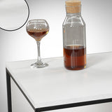 Table basse carrée 75x75 cm Pola - Mélamine blanche 
