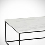 Salontafel Vierkant 75x75 cm Pola - Wit Marmerlook Melamine