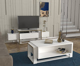 Meubles télévisés Bianco White Gol Mélamine 160x49.8x46.1 cm