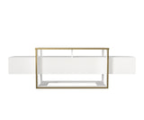 TV Meubel Bianco Wit Goud Melamine 160x49,8x46,1 cm