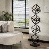 Lampadaire Drew 4 lumières cube noir 