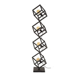 Lampadaire Drew 4 lumières cube noir 