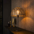 Lampes de table - Lampe de table Alfie Ø35 métal noir marron - Dimehouse