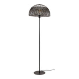 Lampadaire Alfie Ø50 métal noir marron