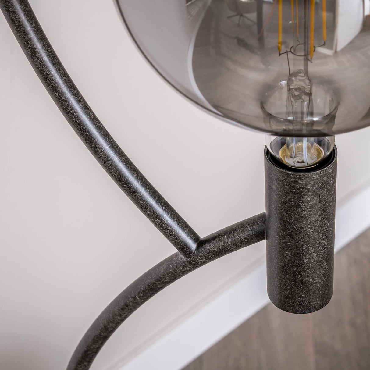 Niro vloerlamp 3-lichts Zwart