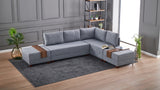 Canapé d'angle avec fonction couchage Right Fly Gris