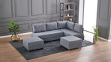 Canapé d'angle avec fonction couchage Right Fly Gris