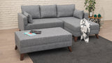 Canapé d'angle avec fonction couchage Droite Bella Grey