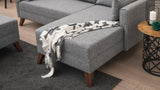 Canapé d'angle avec fonction couchage Droite Bella Grey