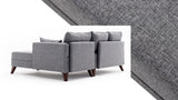 Canapé d'angle avec fonction couchage Droite Bella Grey