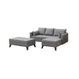 Canapé d'angle avec fonction couchage Droite Bella Grey