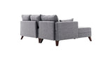 Canapé d'angle avec fonction couchage Gauche Bella Grey