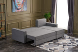 Canapé d'angle avec fonction couchage Droite Ece Gris