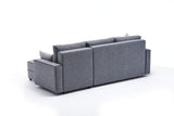 Canapé d'angle avec fonction couchage Droite Ece Gris