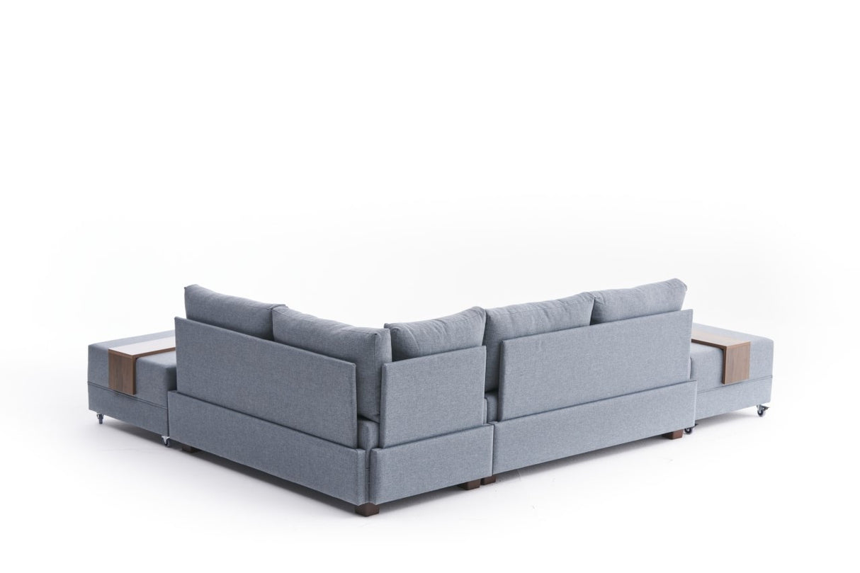 Canapé d'angle avec fonction couchage Right Fly Blue