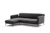 Canapé d'angle gauche avec fonction couchage Venus Anthracite