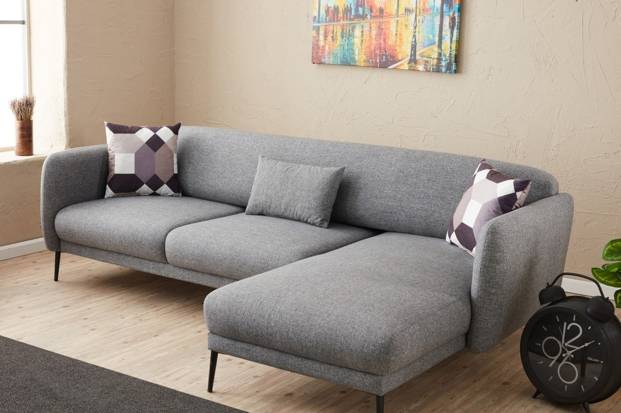 Canapé d'angle droit avec fonction couchage Venus Grey