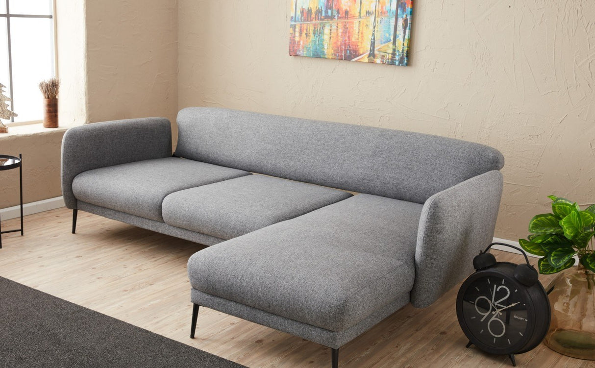 Canapé d'angle droit avec fonction couchage Venus Grey