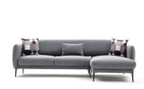 Canapé d'angle droit avec fonction couchage Venus Grey