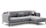 Canapé d'angle droit avec fonction couchage Venus Grey