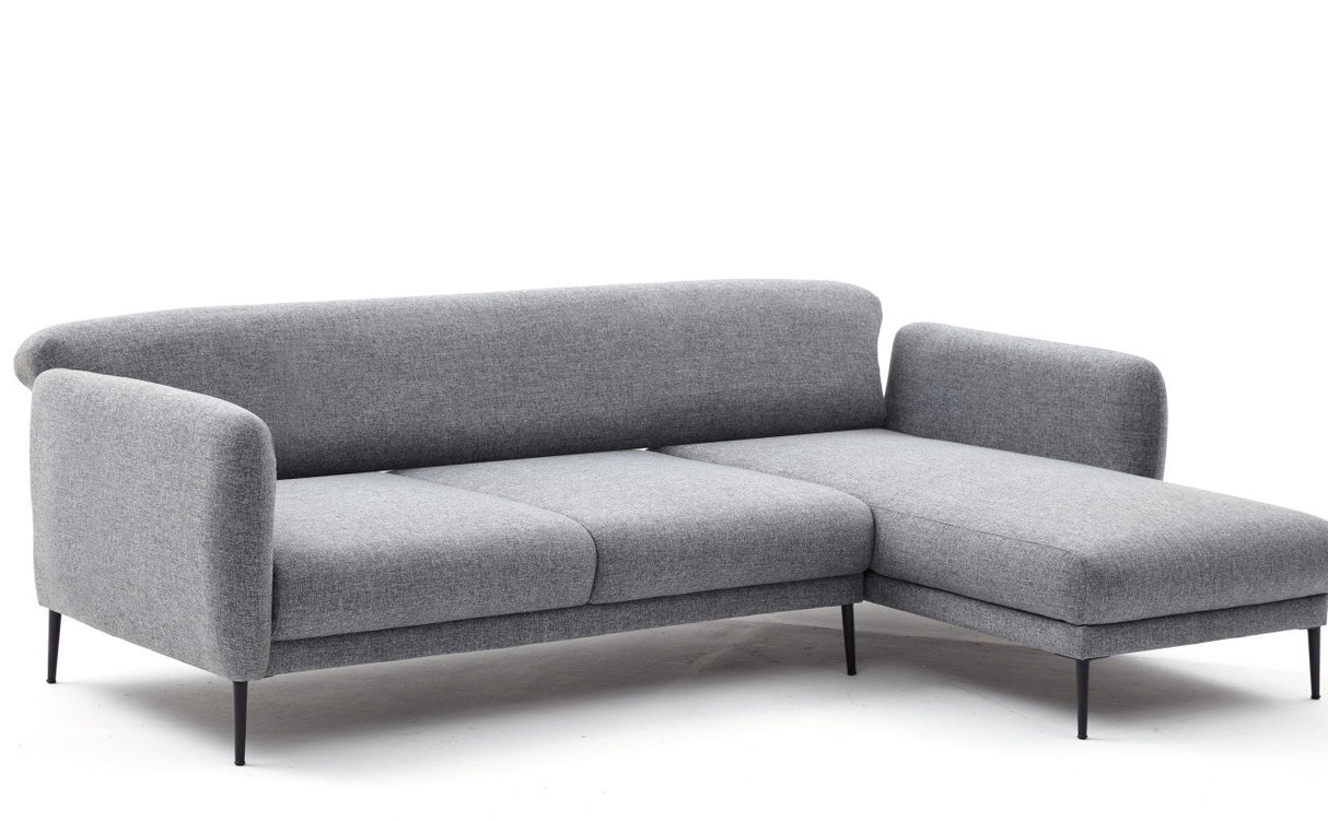 Canapé d'angle droit avec fonction couchage Venus Grey