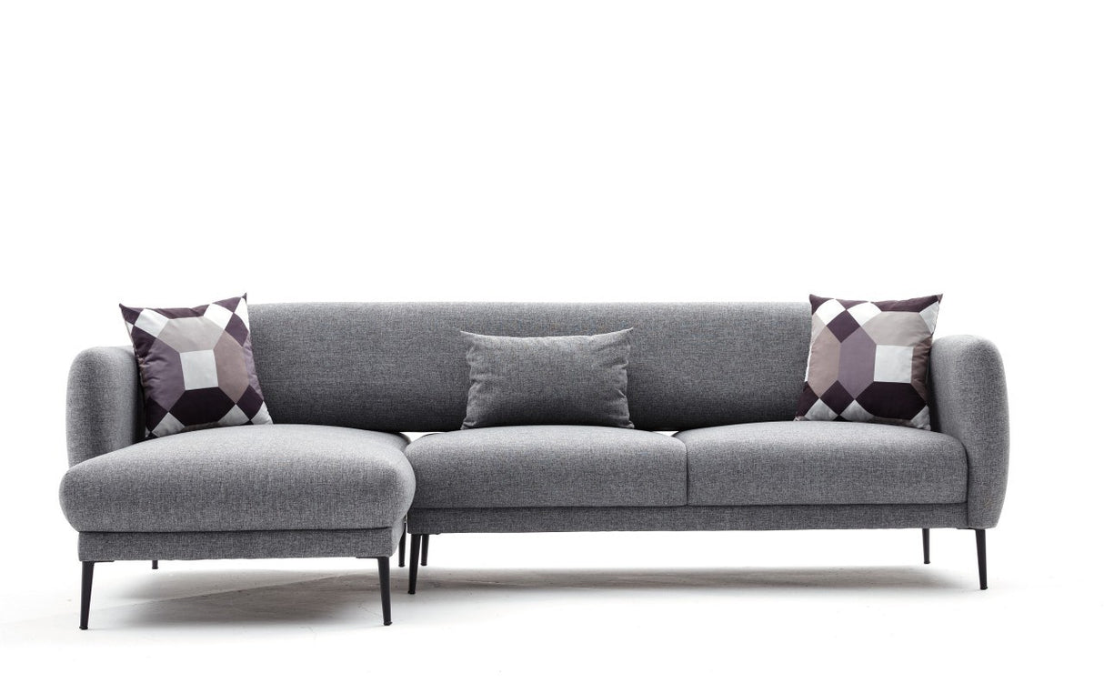 Canapé d'angle gauche avec fonction couchage Venus Grey