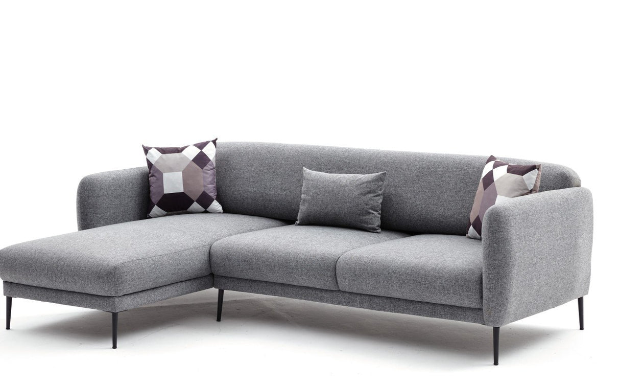 Canapé d'angle gauche avec fonction couchage Venus Grey