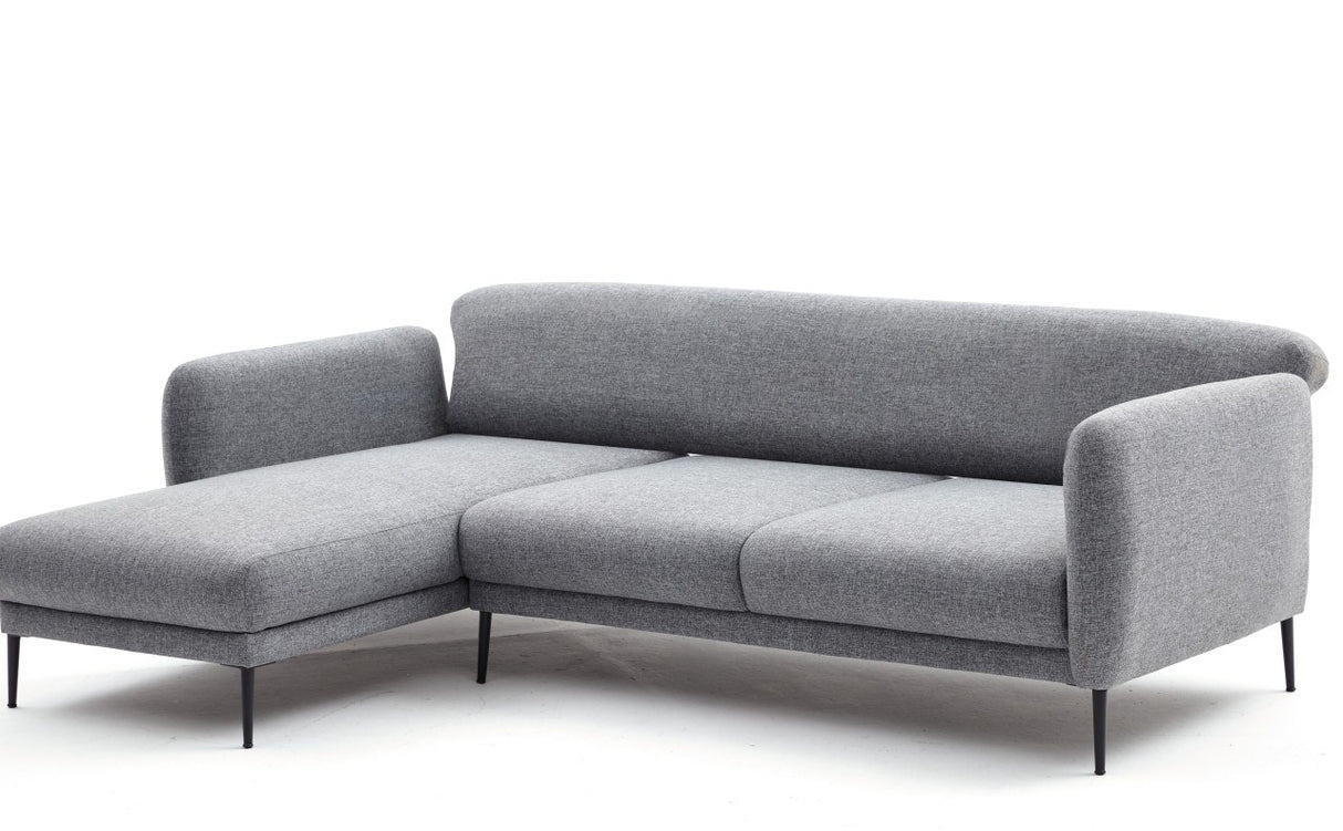 Canapé d'angle gauche avec fonction couchage Venus Grey