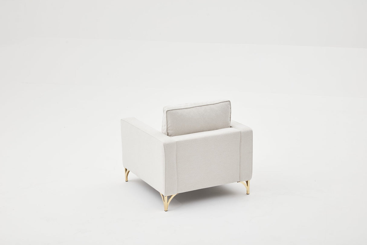 Fauteuil Berlin Crème Goud