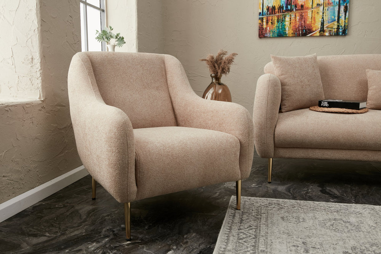 Fauteuil Simena Beige Goud