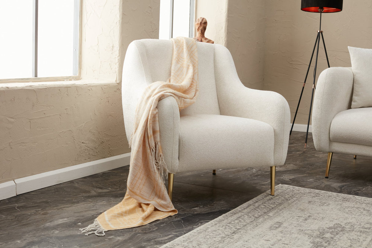 Fauteuil Simena Crème Goud