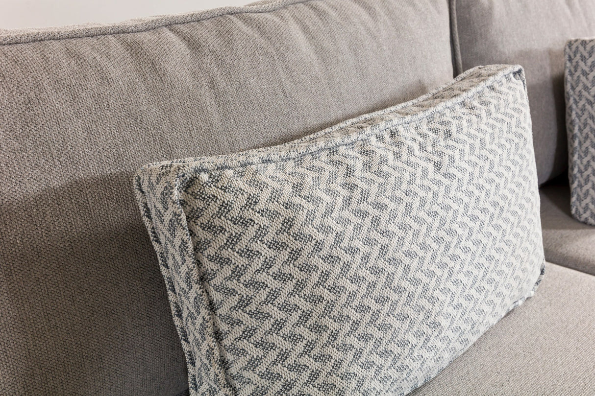 Canapé d'angle avec fonction couchage Droit Matris Gris