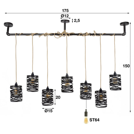 Lampe suspendue -3 lampes