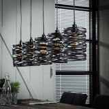 Hanglamp Spin DH Interior Grijs LxBxH 117x27x19 Slate grey Sfeerfoto schuin vooraanzicht