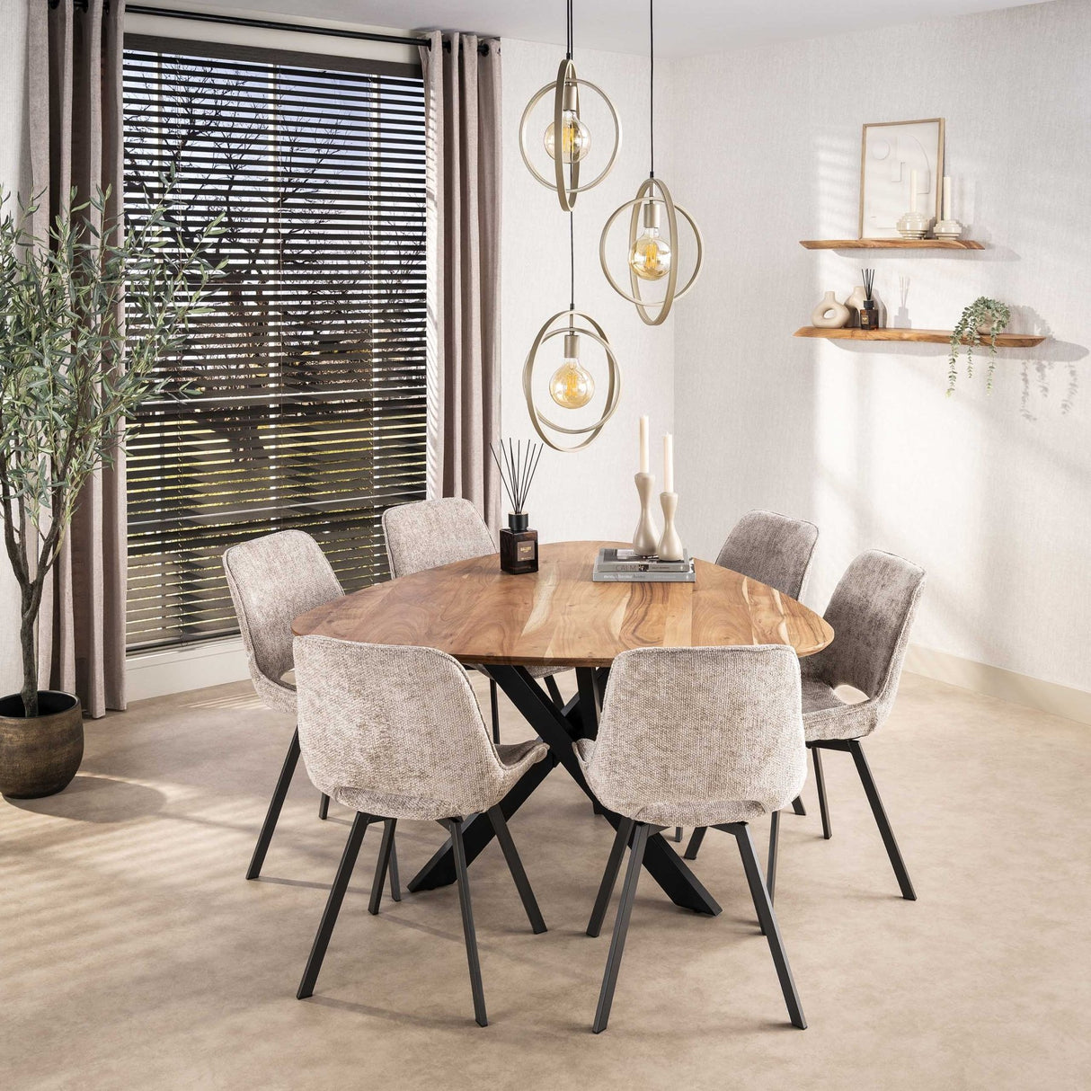 Moderne Hanglamp Beige Otan getrapt 3-lichts