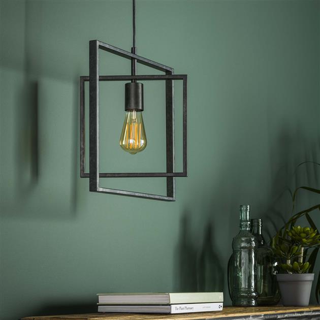 Lampe suspendue industrielle Kody Square Metal