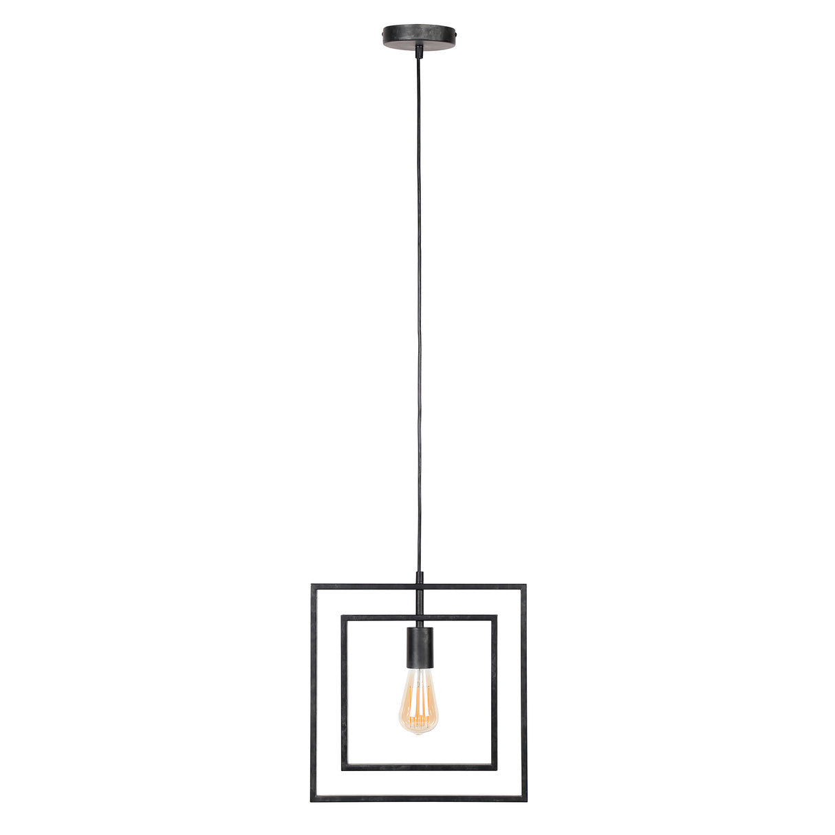 Lampe suspendue industrielle Kody Square Metal