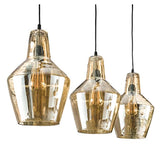 Industriële hanglamp Dace 3-lichts amber