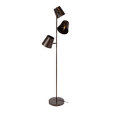 Vloerlamp 3-lichts bruin metaal Carta