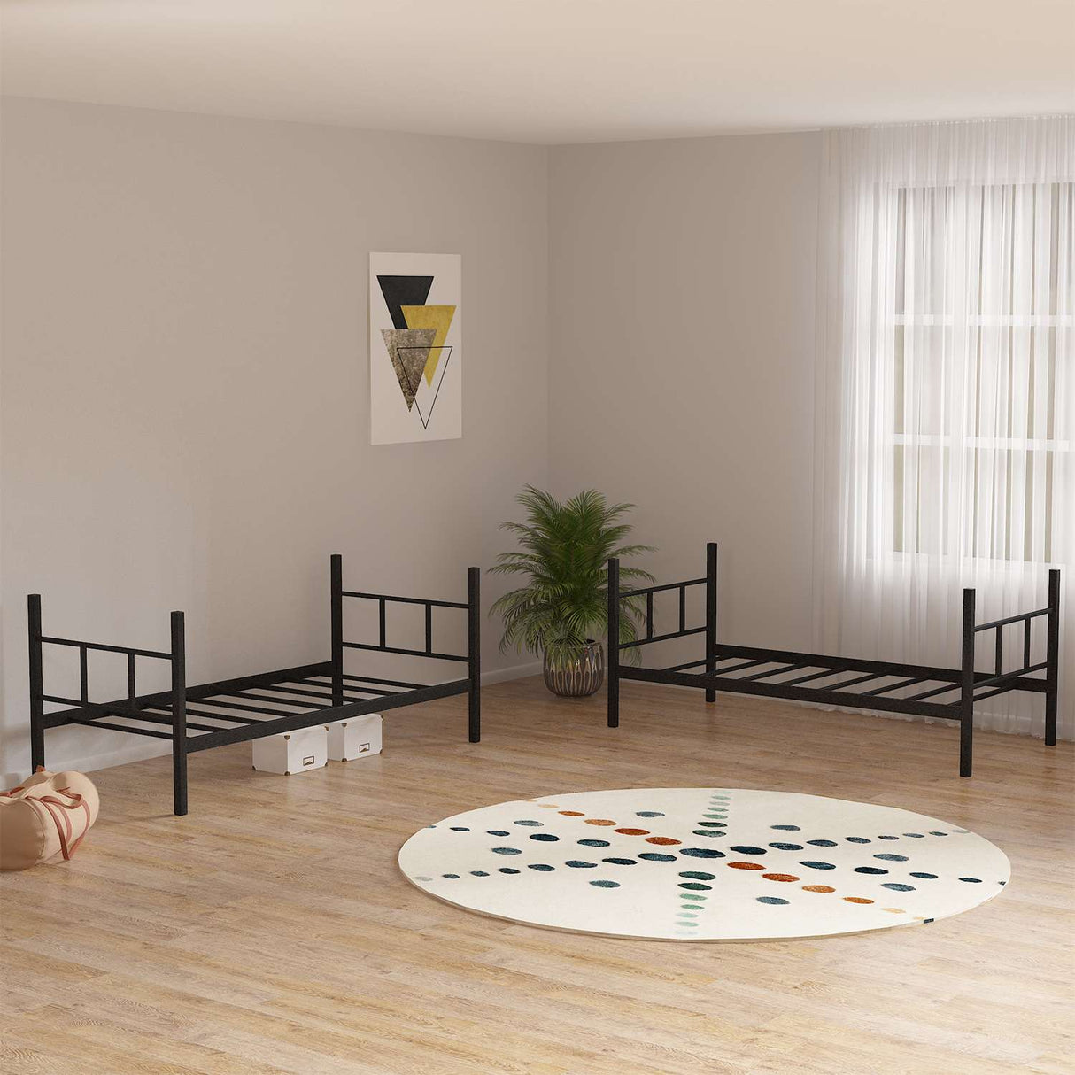 Stapelbed Kinderen - Zwart - 200x100 cm