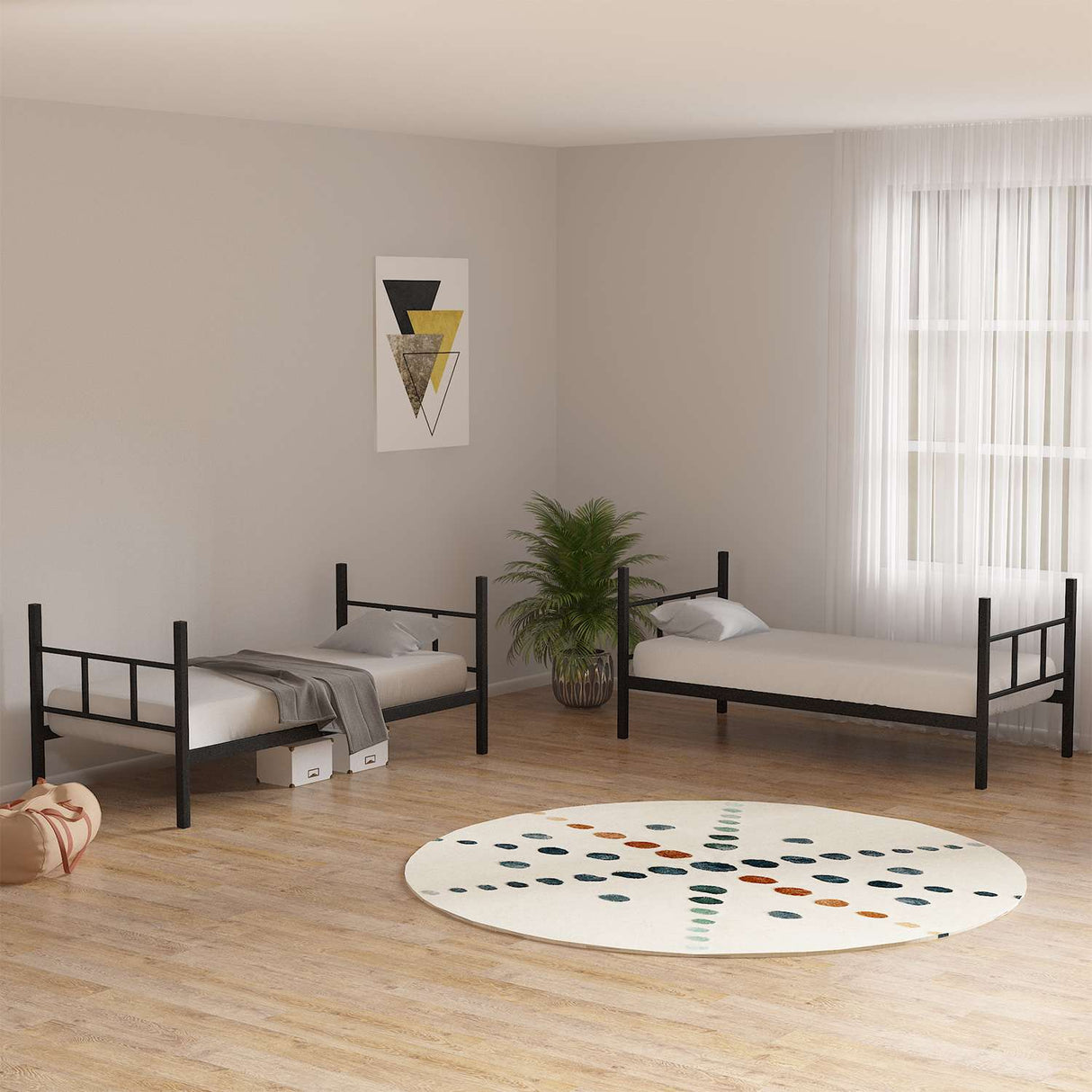 Stapelbed Kinderen - Zwart - 200x100 cm
