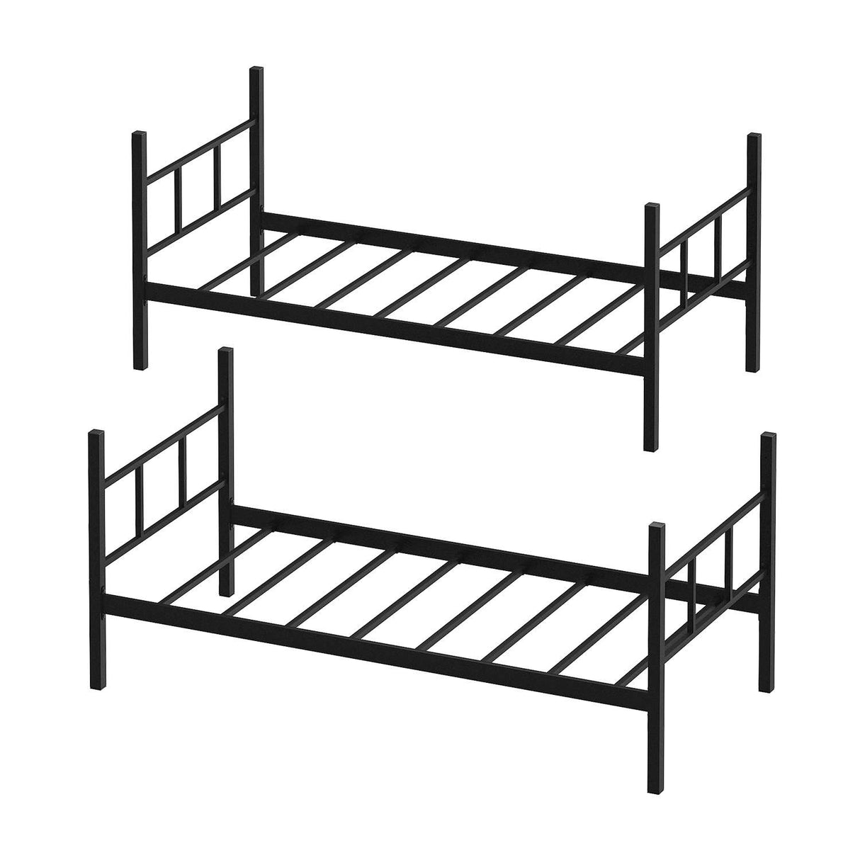 Stapelbed Kinderen - Zwart - 200x100 cm