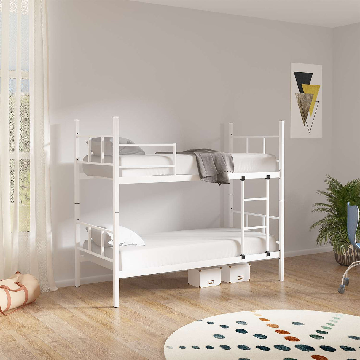 Stapelbed Kinderen - Wit - 200x90 cm