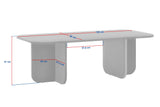 Table basse Akira aspect chêne saphir 120 cm bois composite enduit mélaminé