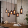 Lampes suspendues - Lampe suspendue moderne Aureo 6 - lumière Brun Sienne 118 cm - Dimehouse