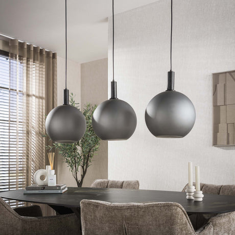 Lampe suspendue 3 lumières verre sablé Voss