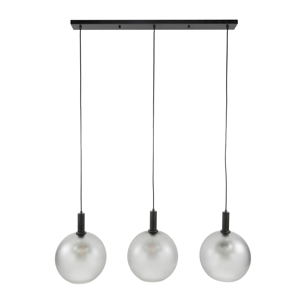 Hanglampen - Hanglamp 3 - lichts gezandstraald glas Voss - Dimehouse