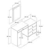 Chargement d'armoire Lizbon anthracite Mélamine 124x84.7x40 cm