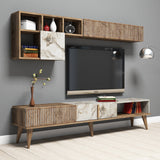 Ensemble de meubles télévisés Milan Walnut Marbre Mélamine 180x40x35 cm