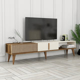 Meubles de télévision Milan Alt Walnut crème mélamine 180x40x35 cm